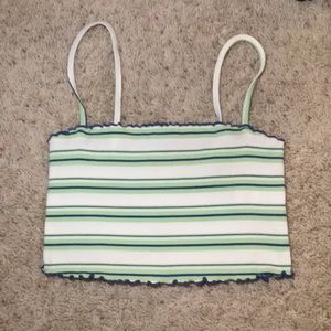 urban outfitters striped crop top
